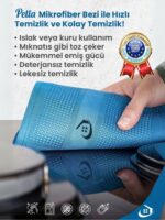 Pella İthal 3'lü Mikrofiber Temizlik Bezi (Cam, Araba, Mutfak) 20 Paket - Görsel 3