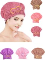 Saç Kurutma Bonesi Kafa Havlusu Duş Bonesi Mikrofiber