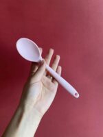 IVORY Sert Uçlu Isıya Dayanıklı Yanmaz Yapışmaz Silikon Kaşık -Mini - Görsel 3