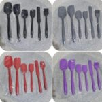 Okaliptüs Isıya Dayanıklı Yanmaz Yapışmaz Silikon Spatula Kaşık Seti (6 PARÇA)