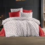 Çift Kişilik Battal Boy Nevresim Kalpli