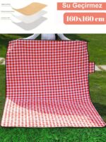 Piknik Örtüsü Su Geçirmez Kendinden Çantalı 160x160 Cm Kamp Tipi - Görsel 2