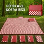 Piknik Örtüsü Su Geçirmez Kendinden Çantalı 160x160 Cm Kamp Tipi