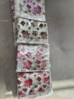 200×200 Battal Leke Tutmaz Güpürlü Jarse Sofra Bezi/Masa Örtüsü Çiçekli- KAHVERENGİ - Görsel 2