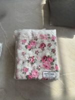 200×200 Battal Leke Tutmaz Güpürlü Jarse Sofra Bezi/Masa Örtüsü Çiçekli- PEMBE