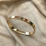 Çelik Cartier Model Bileklik -Gold