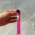 Figürlü Led Çocuk Saati Dokunmatik Ekranlı Su Geçirmez Saat -PEMBE