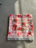 150×150 Leke Tutmaz Güpürlü Jarse Sofra Bezi/Masa Örtüsü-Fincanlı