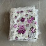 200×200 Battal Leke Tutmaz Güpürlü Jarse Sofra Bezi/Masa Örtüsü Çiçekli- MOR