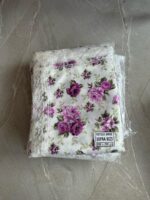 200×200 Battal Leke Tutmaz Güpürlü Jarse Sofra Bezi/Masa Örtüsü Çiçekli- MOR