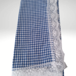 170×170 Güpürlü Pamuklu Sofra Bezi/Masa Örtüsü Pötikare -LACİVERT