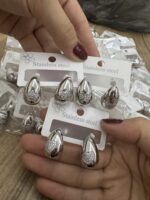 Yağmur damlası çelik küpe