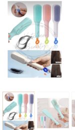 kendi kendini temizleyen  tarak otomatik tuşlu dolaşık açıcı anti statik saç tarağı - Görsel 2