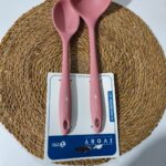 İvory Silikon Mutfak Seti Kepçe-Yemek Kaşığı 2li set PEMBE